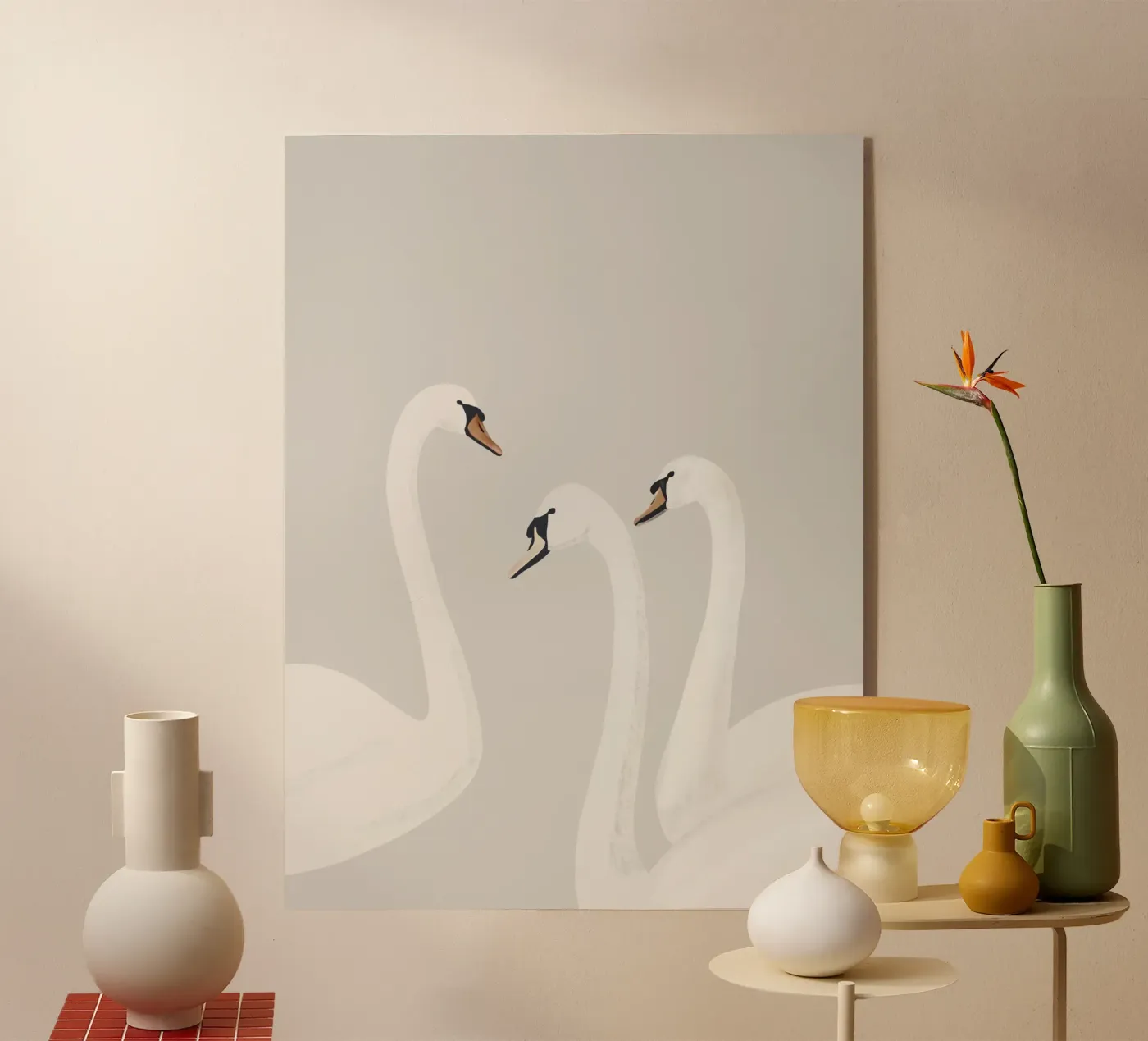 White Swans acryl van ThingDesign