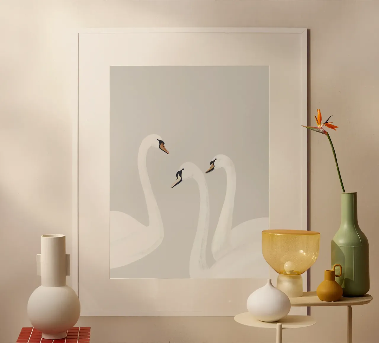 Cigni bianchi carta hahnemühle da ThingDesign