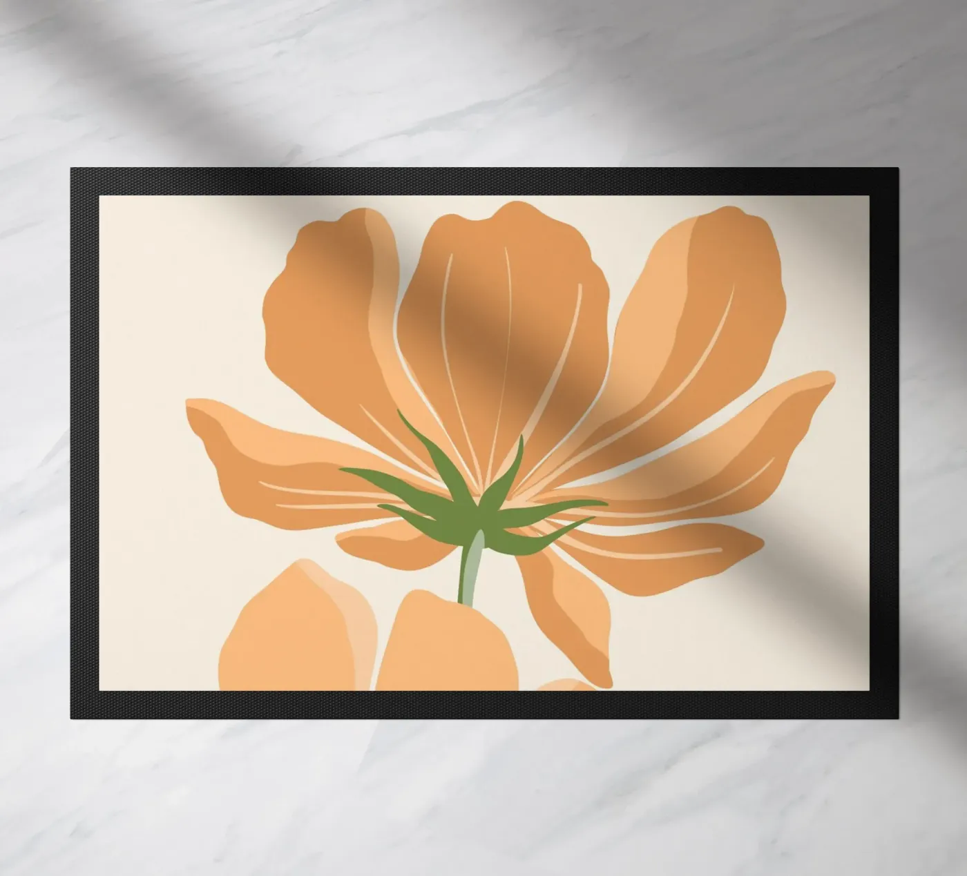 Orange flowers deurmat van LisaArtes
