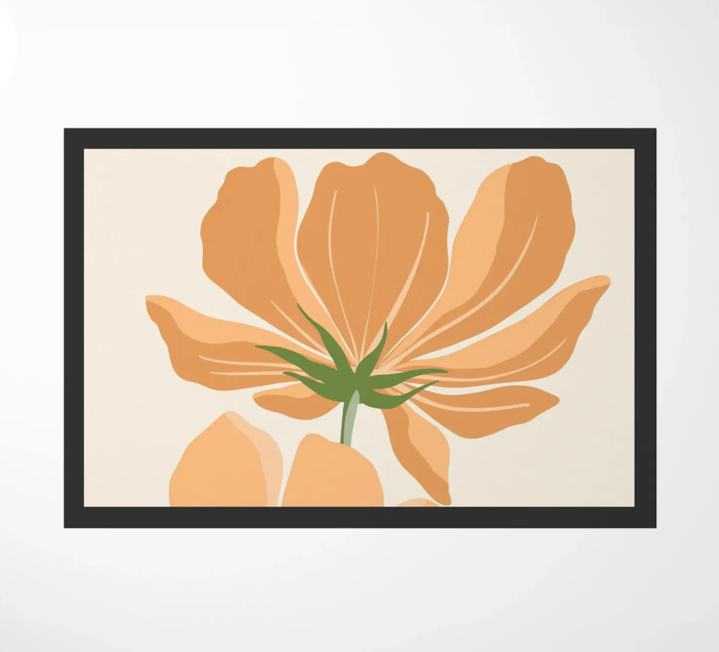 Orange flowers deurmat van LisaArtes