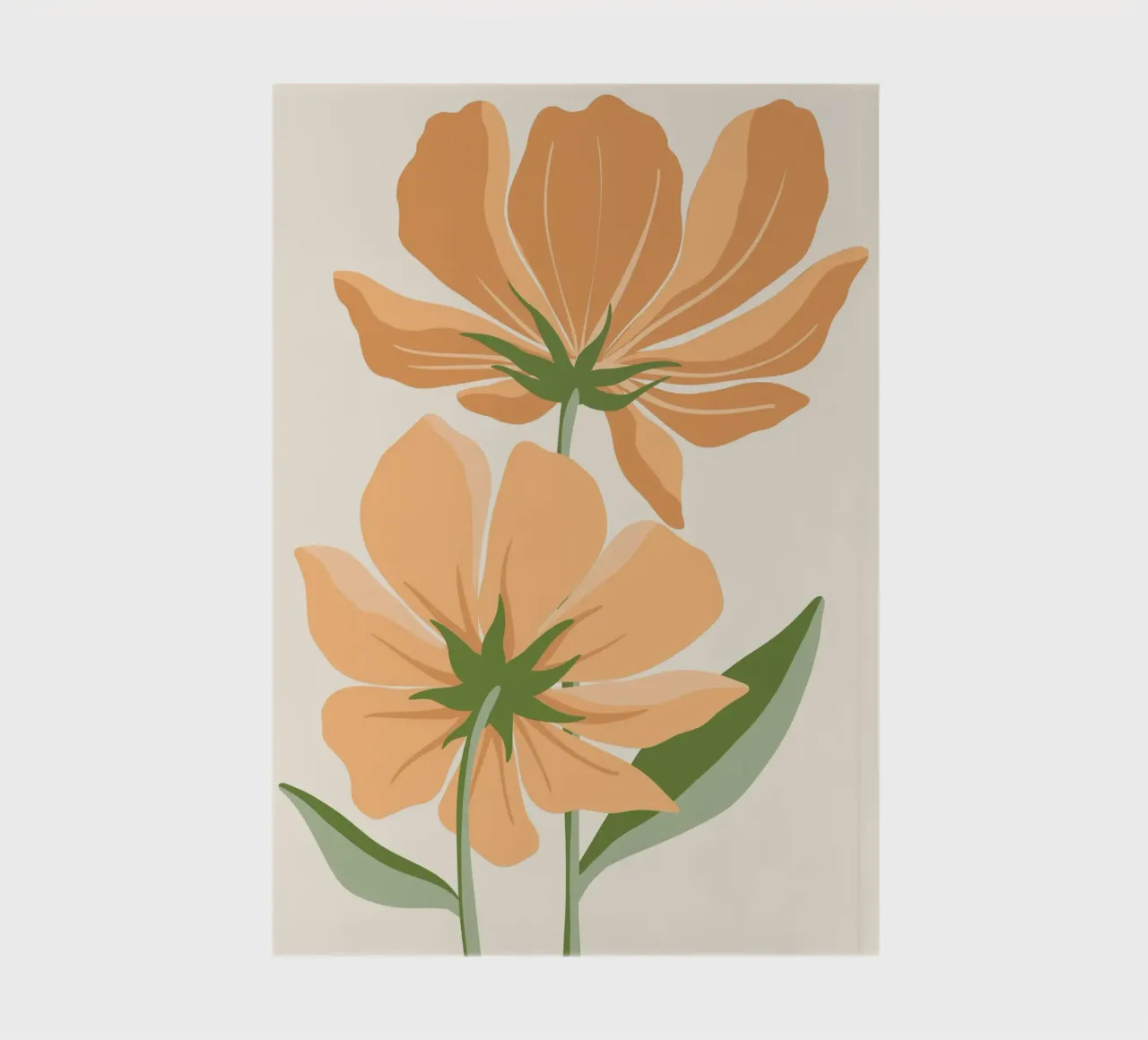Orange flowers notebook by LisaArtes