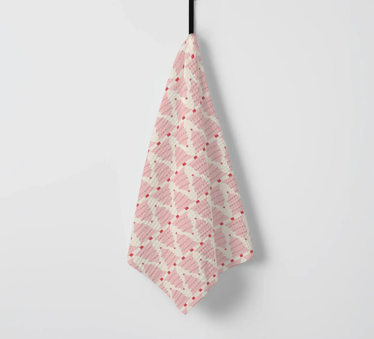 alberi di Natale rosa canovaccio da cucina da lilisunivers