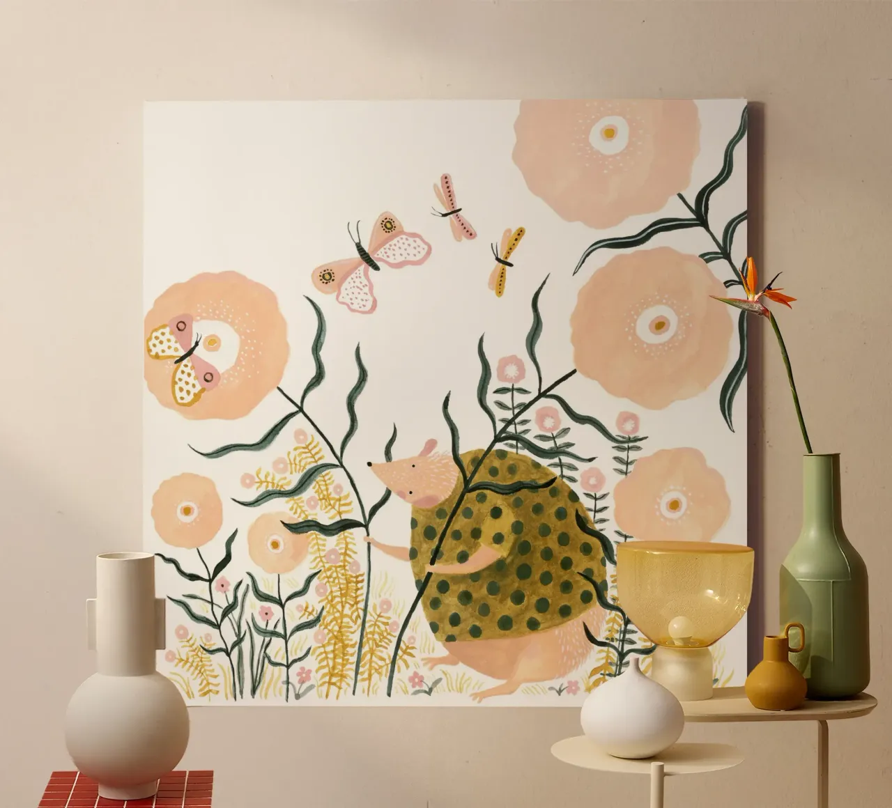 Claudia Voglhuber - Igel geht spazieren canvas by The Artcircle