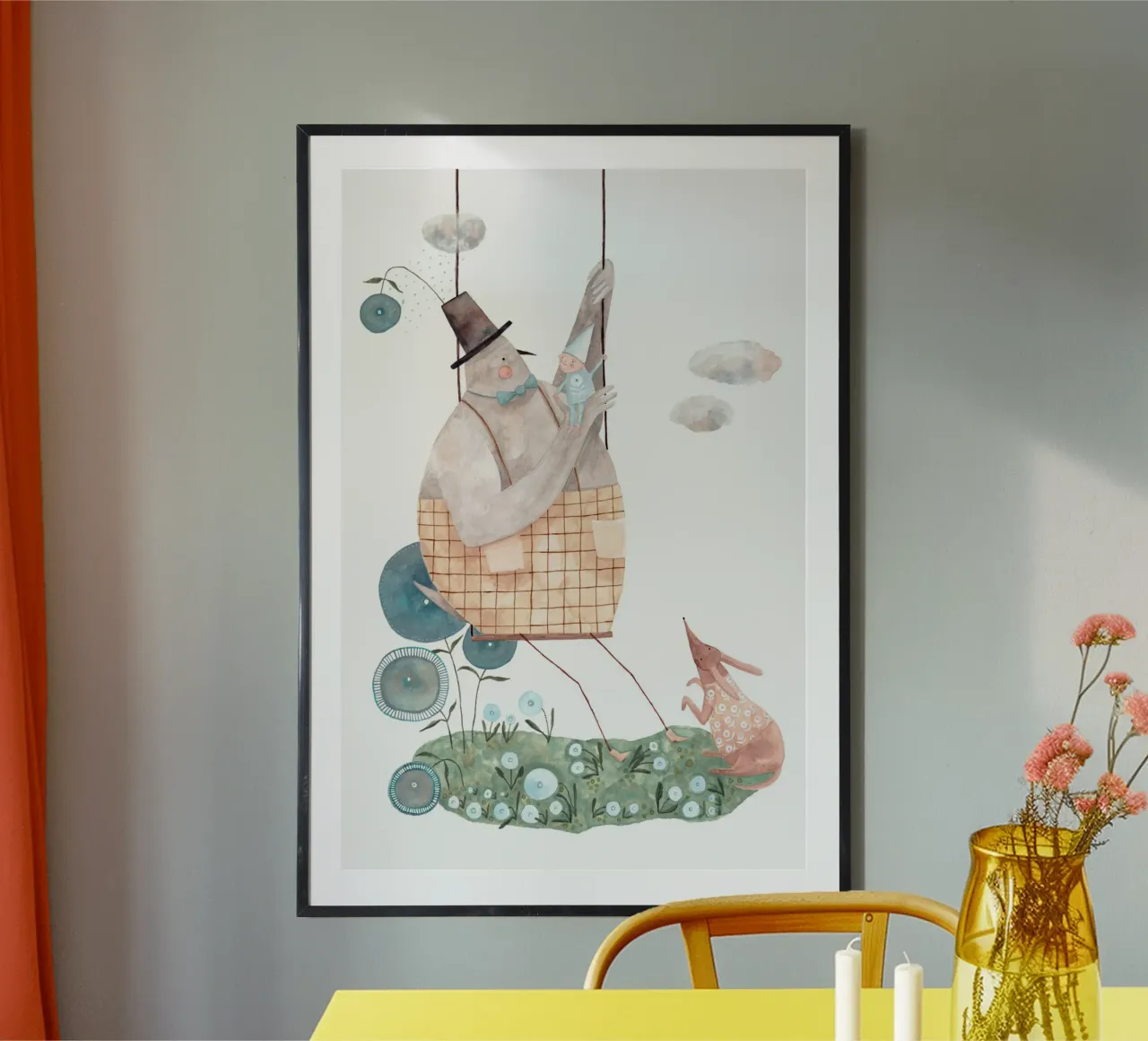 Claudia Voglhuber - Imaginärer Freund poster con telaio in plastica da The Artcircle