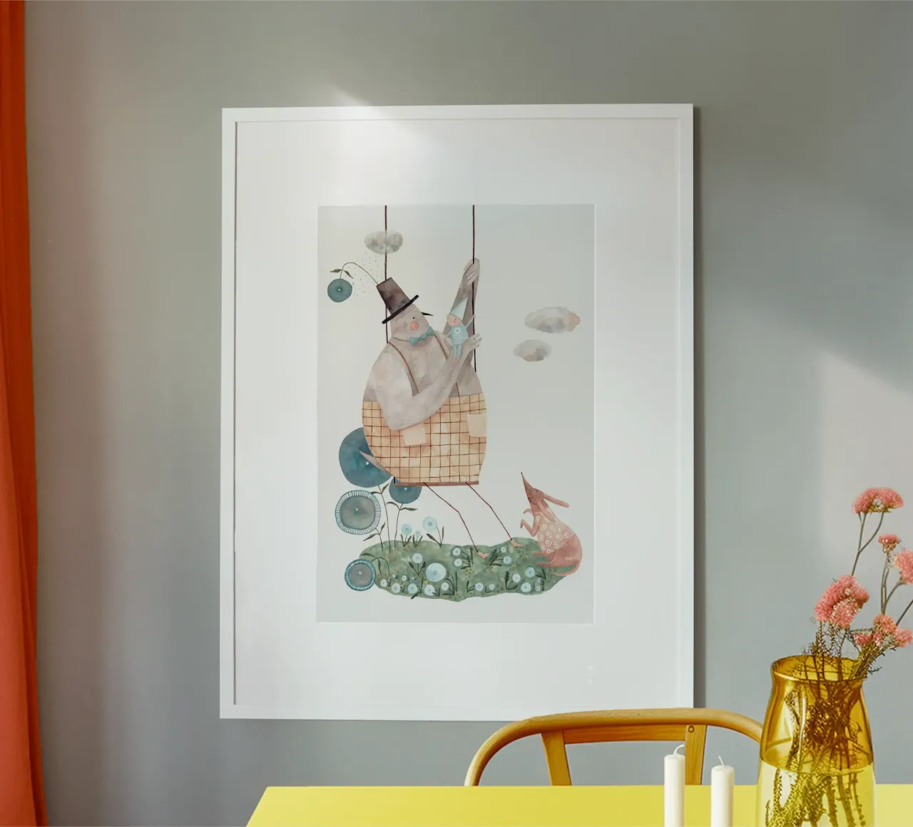Claudia Voglhuber - Imaginärer Freund poster con telaio in plastica da The Artcircle