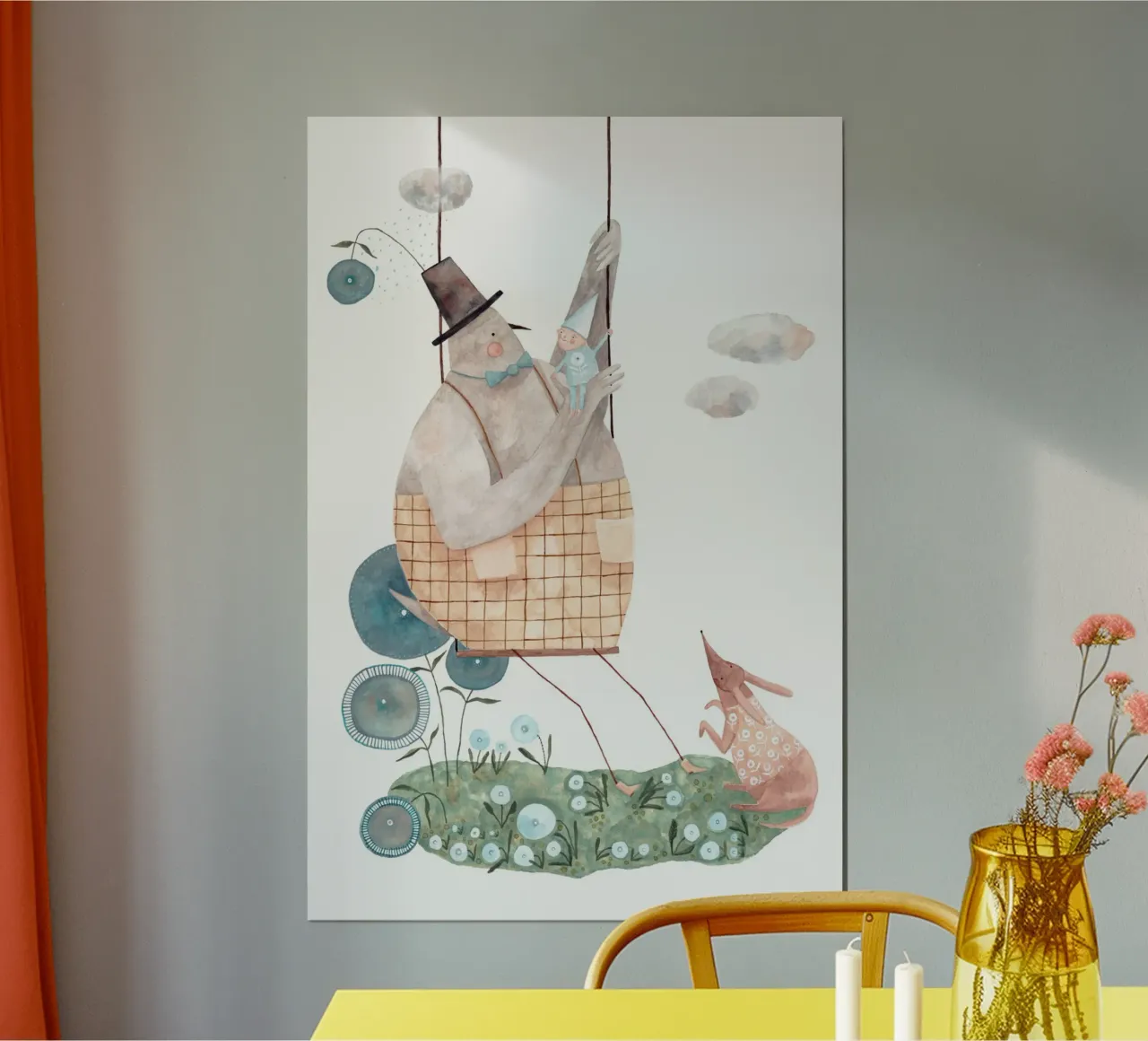 Claudia Voglhuber - Imaginärer Freund poster con telaio in plastica da The Artcircle