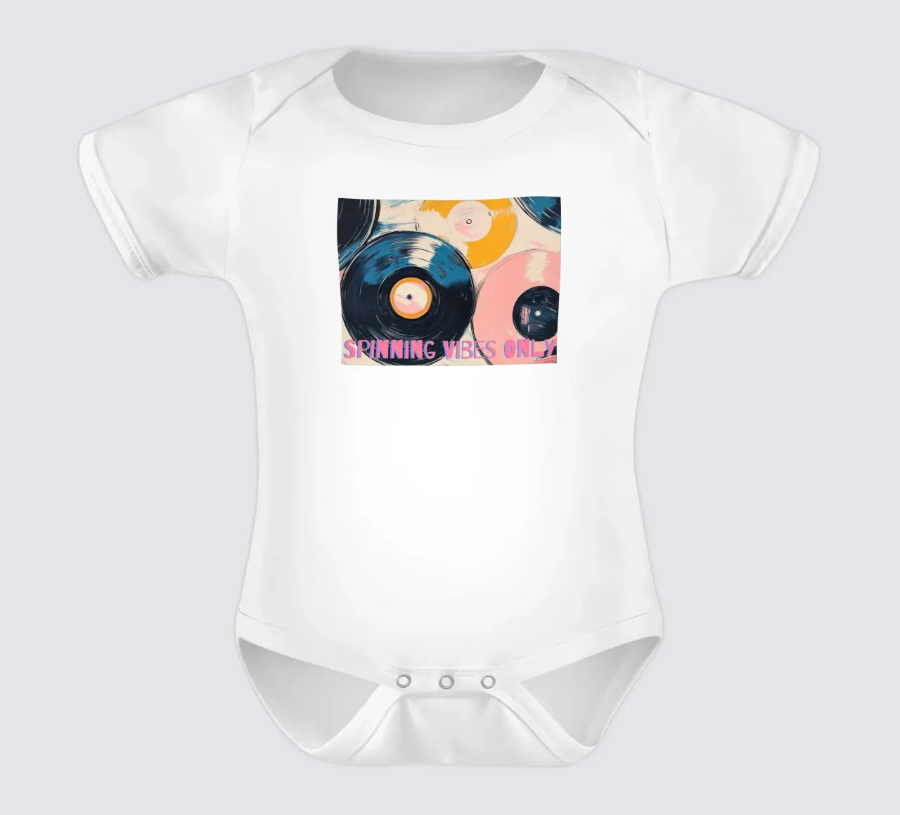 Ritmo retrò body neonato maniche corte da Melloi Art Print