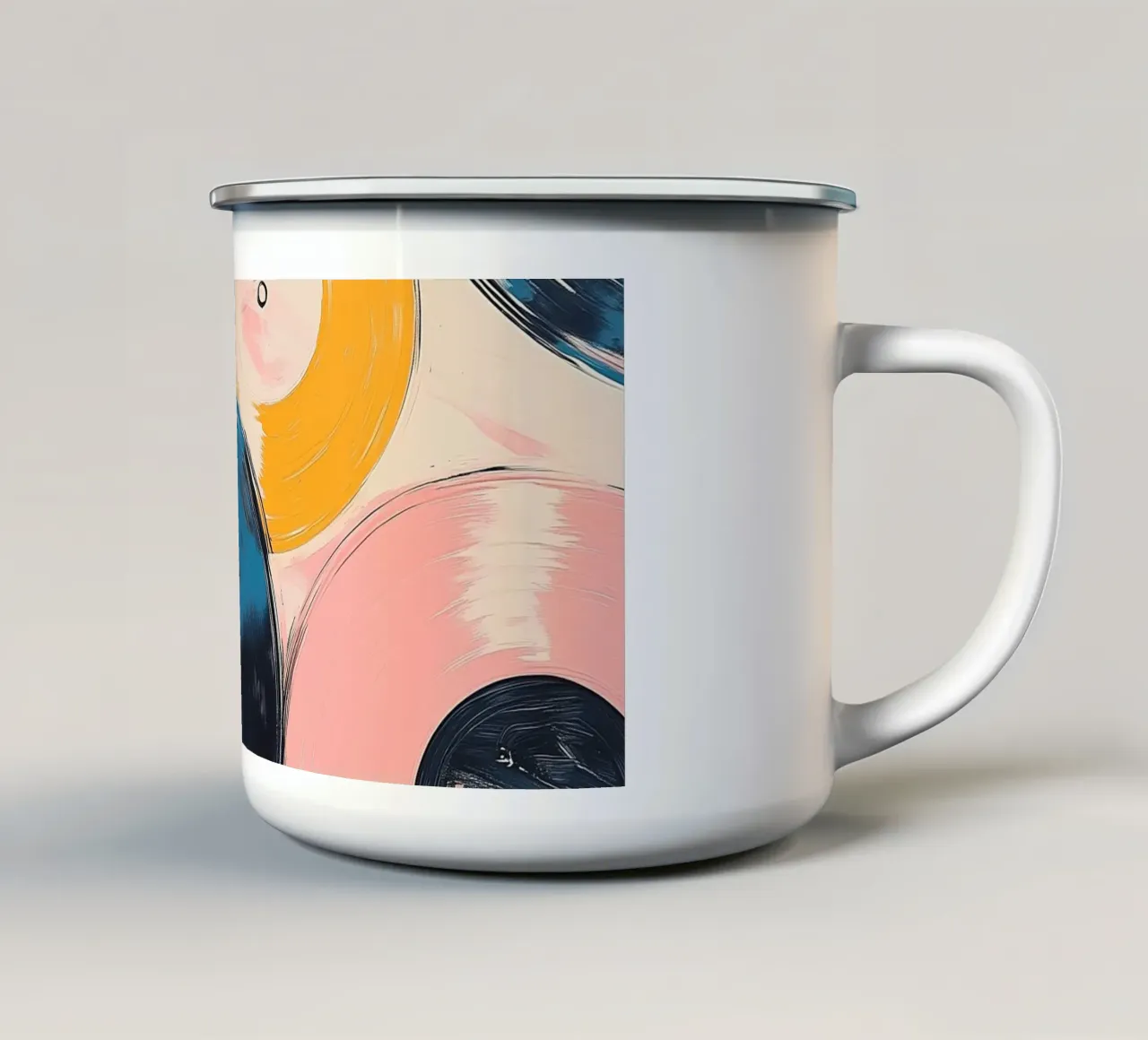 Ritmo retrò tazza in smalto da Melloi Art Print