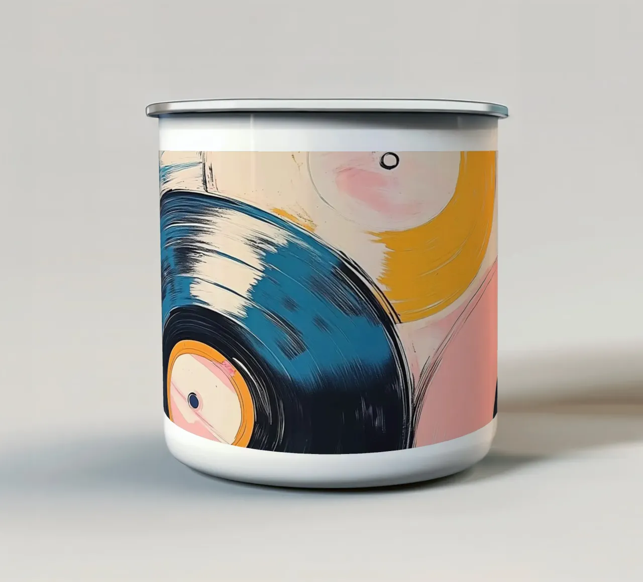 Retro Rhythm enamel mug by Melloi Art Print