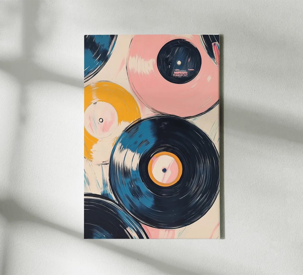 Ritmo retrò tela con Cornice a cassetta da Melloi Art Print