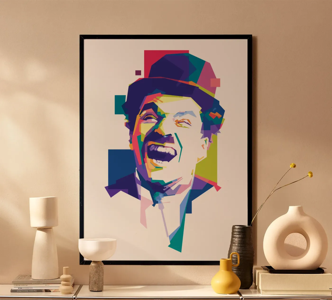 Chaplin WPAP poster van Alkahfsmart