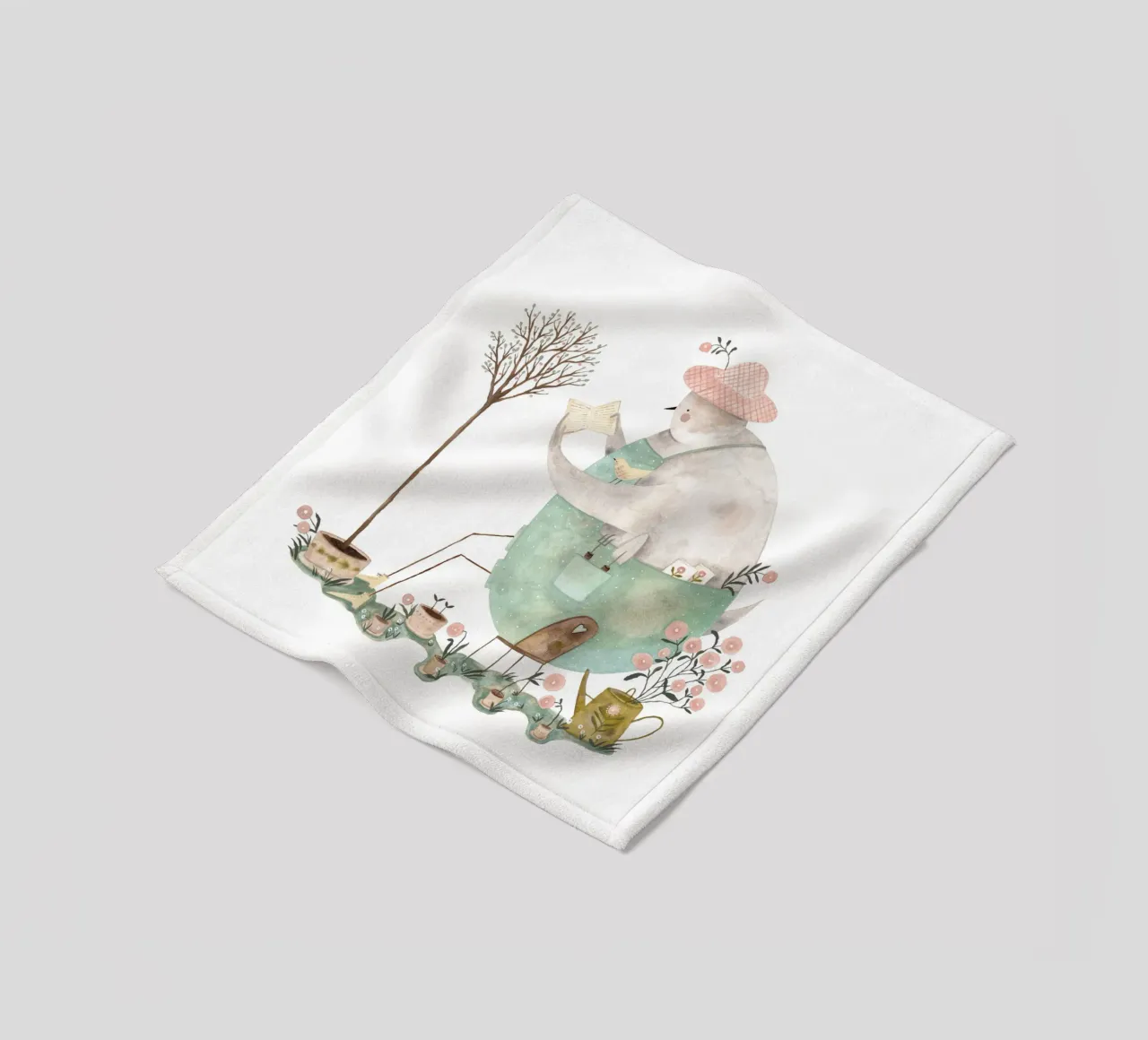 Claudia Voglhuber - Lesende Taube coperta in pile da The Artcircle