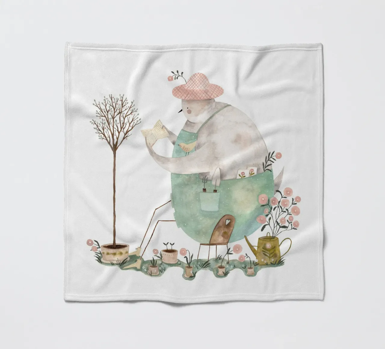 Claudia Voglhuber - Lesende Taube coperta in pile da The Artcircle