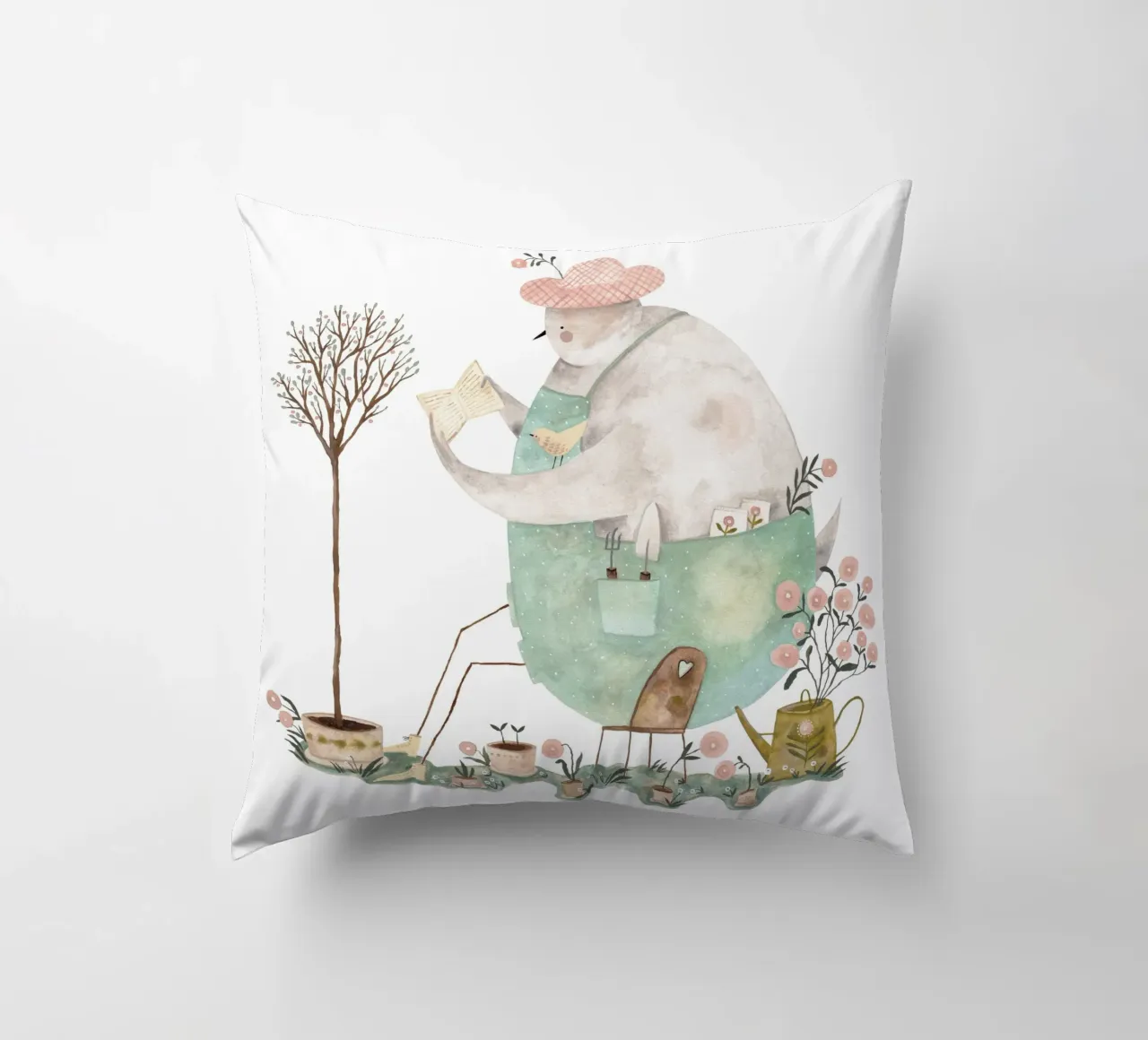 Claudia Voglhuber - Lesende Taube cuscino da The Artcircle