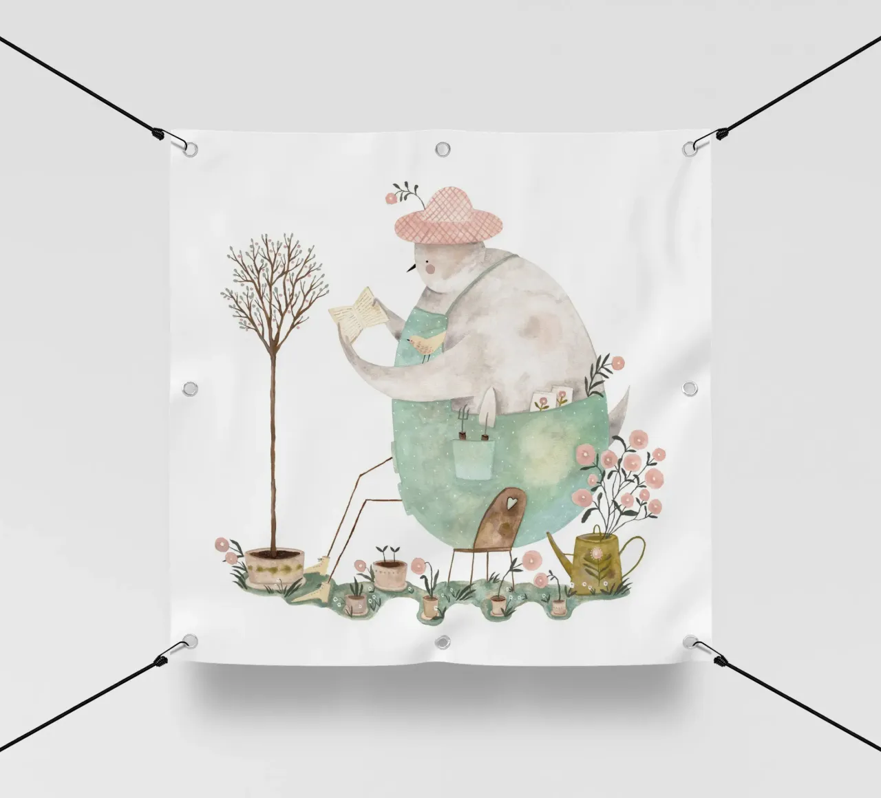 Claudia Voglhuber - Lesende Taube telo in pvc da The Artcircle