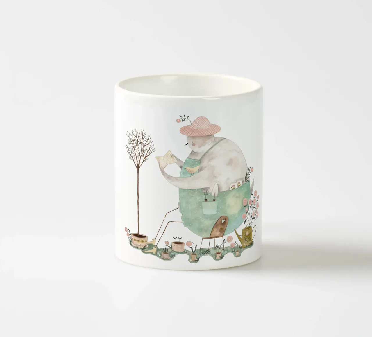Claudia Voglhuber - Lesende Taube tazza in ceramica da The Artcircle