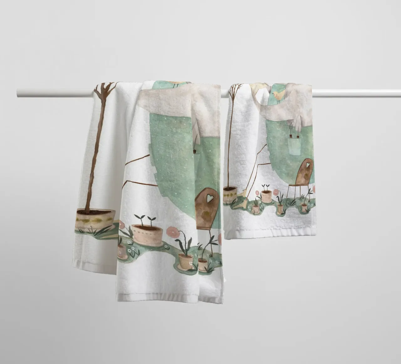 Claudia Voglhuber - Lesende Taube asciugamano da bagno da The Artcircle