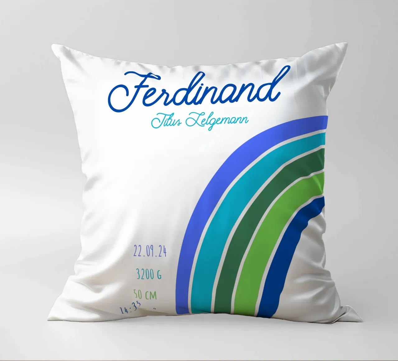Geburtsbild Regenbogen Boho cuscino da Ohkimiko