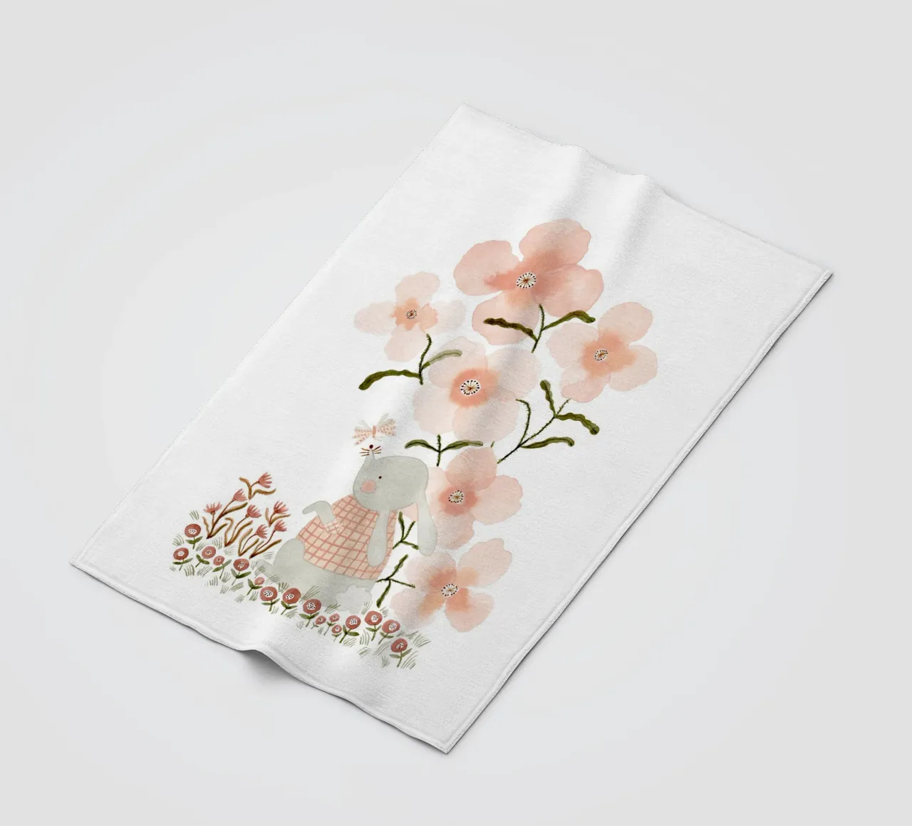 Claudia Voglhuber - Hase mit Mohnblumen coperta in pile da The Artcircle