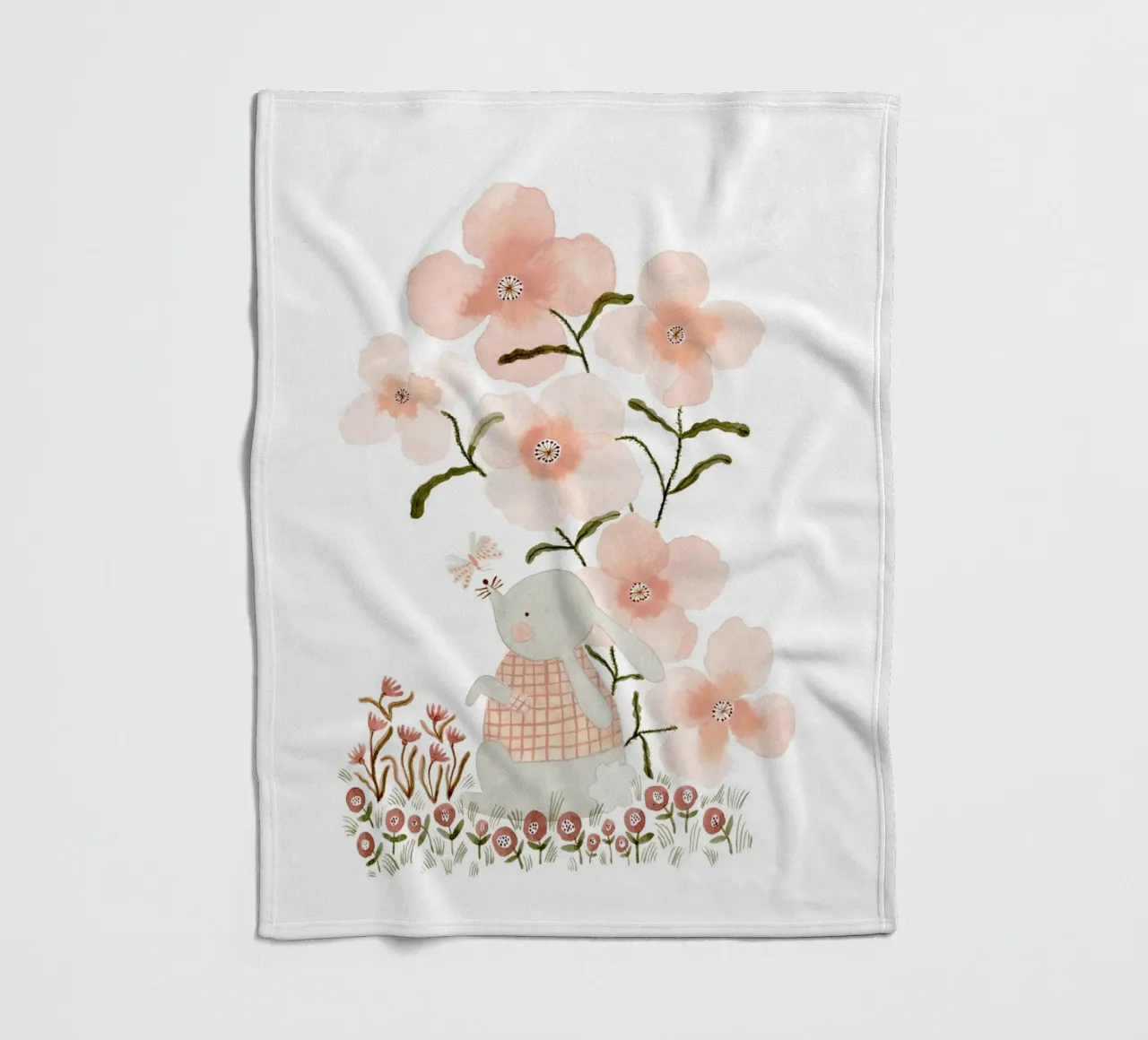 Claudia Voglhuber - Hase mit Mohnblumen coperta in pile da The Artcircle