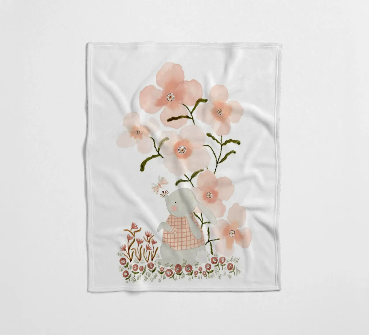 Claudia Voglhuber - Hase mit Mohnblumen coperta in pile da The Artcircle