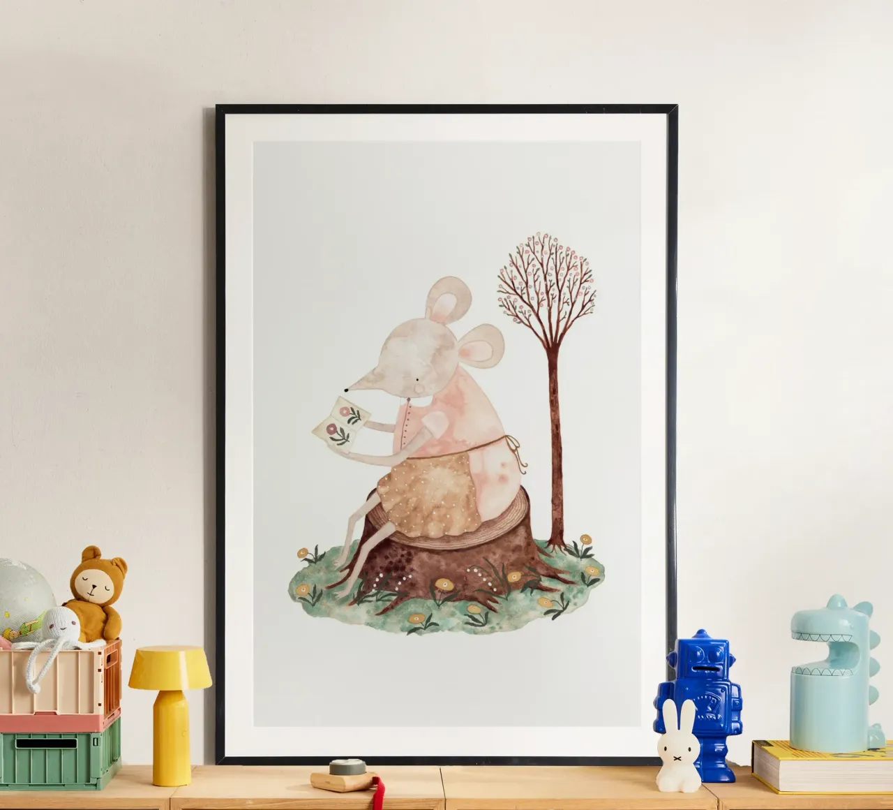 Claudia Voglhuber - Maus mit Grußkarte hahnemühle by The Artcircle