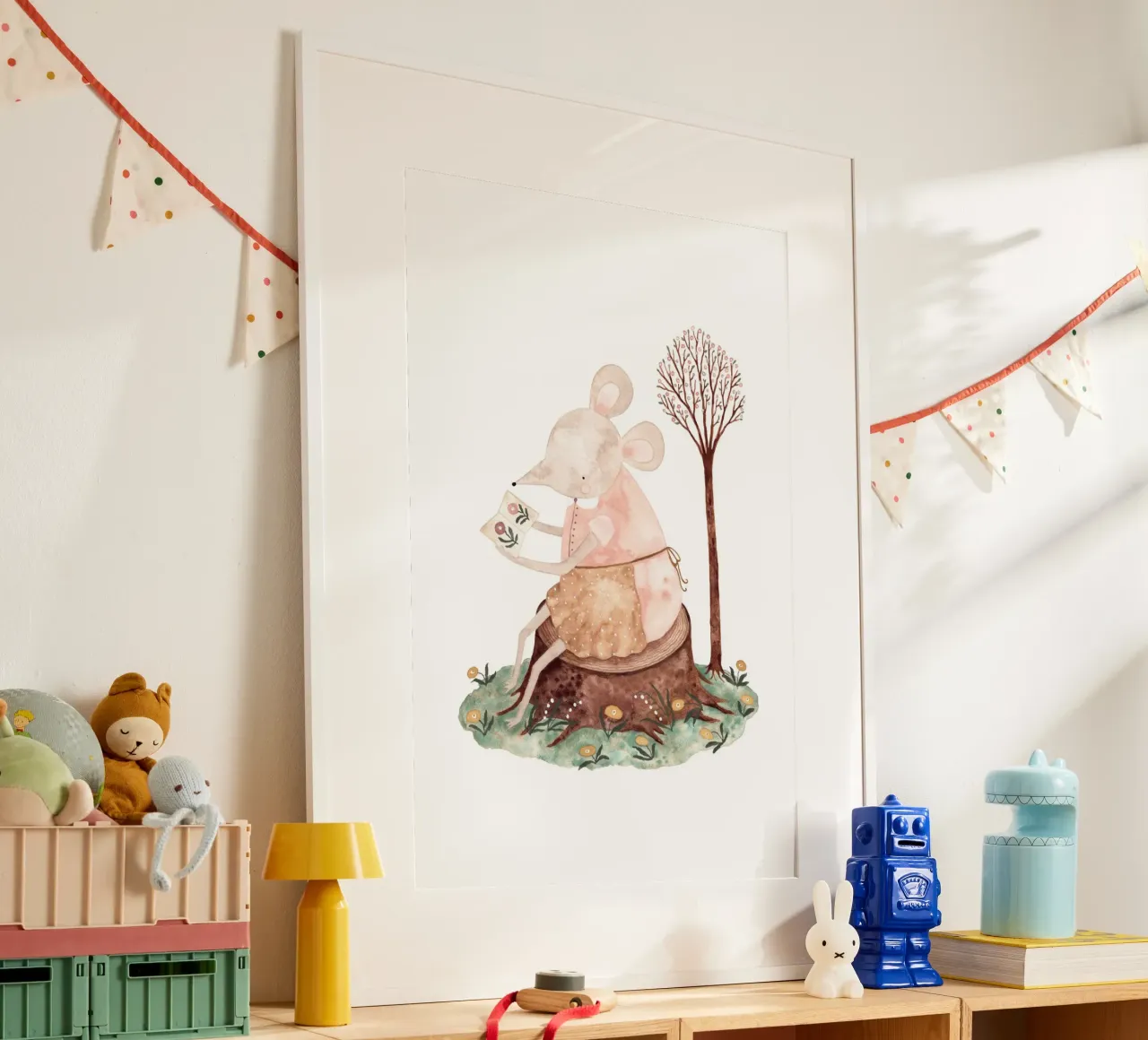 Claudia Voglhuber - Maus mit Grußkarte hahnemühle by The Artcircle
