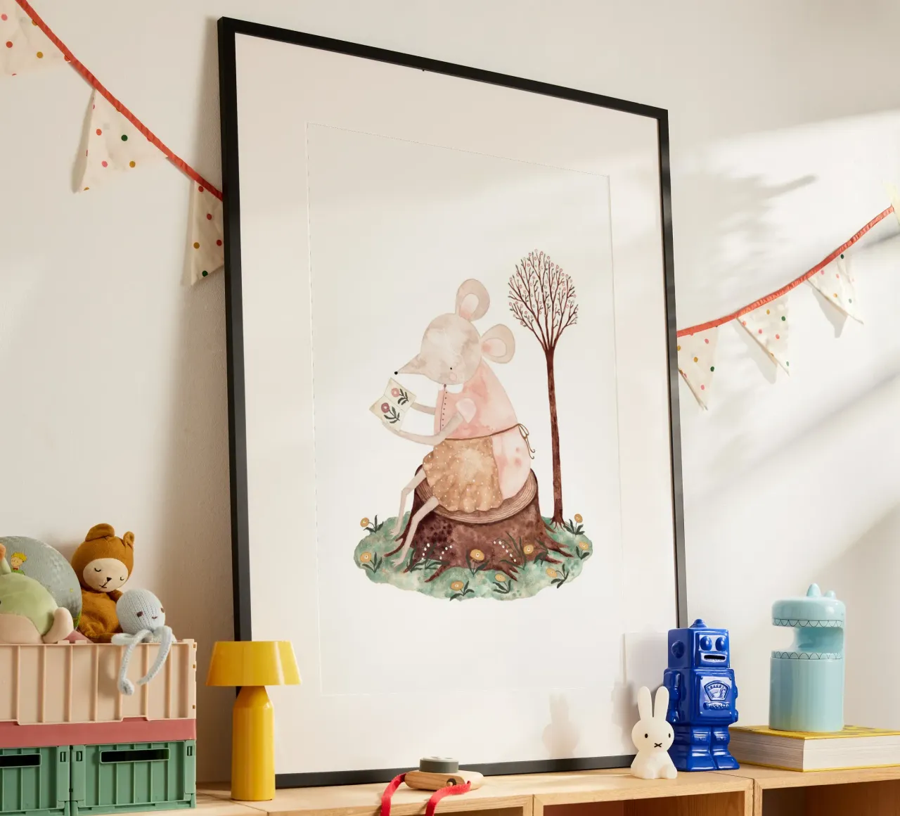 Claudia Voglhuber - Maus mit Grußkarte hahnemühle by The Artcircle