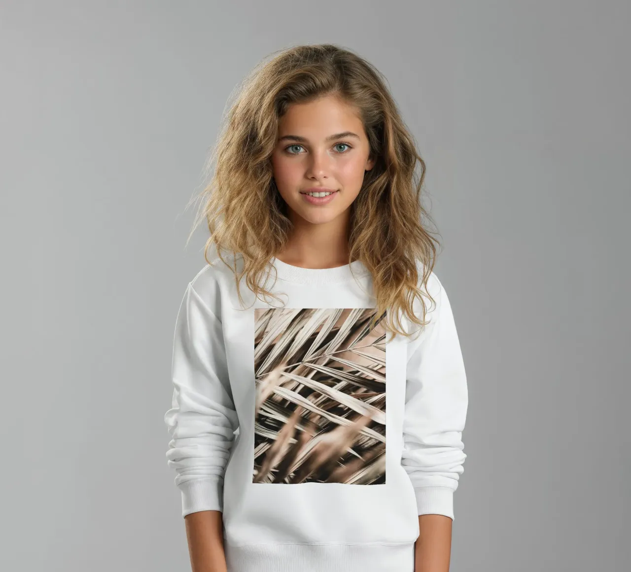 Foglie di palma secche - Design naturale boho felpa bambino da Whole©
