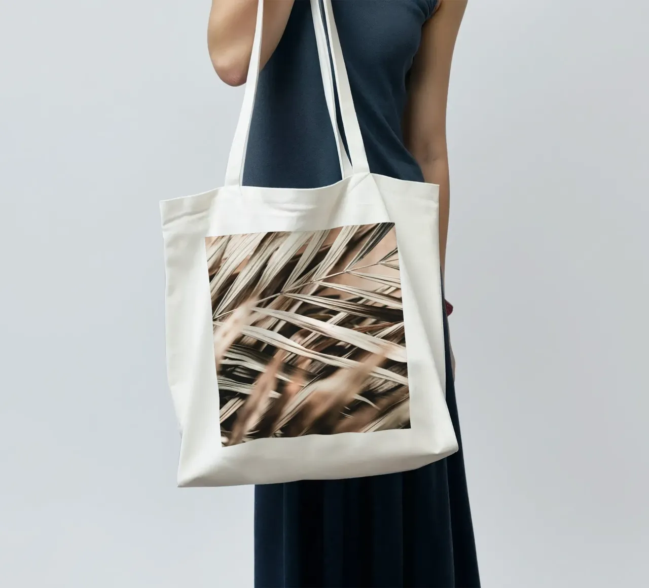 Foglie di palma secche - Design naturale boho borsa in juta da Whole©