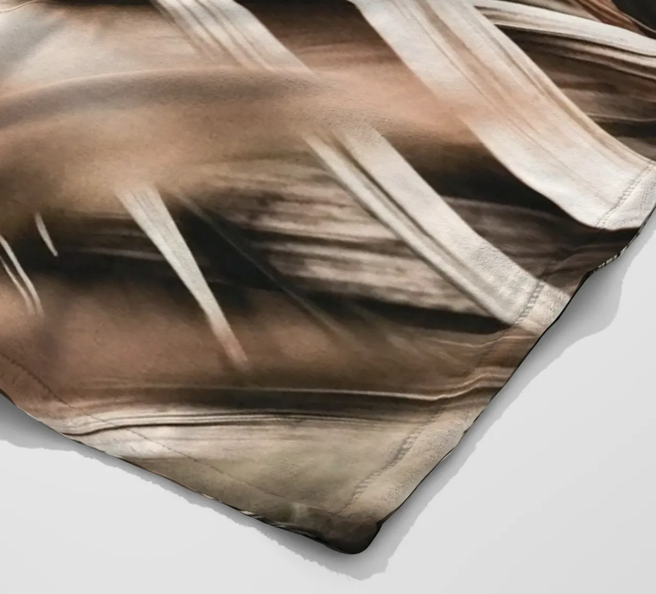 Foglie di palma secche - Design naturale boho coperta in pile da Whole©
