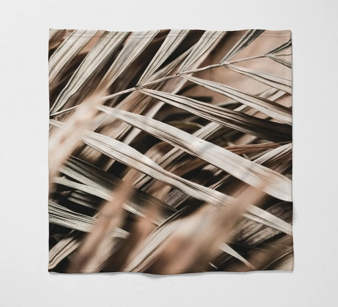 Foglie di palma secche - Design naturale boho coperta in pile da Whole©