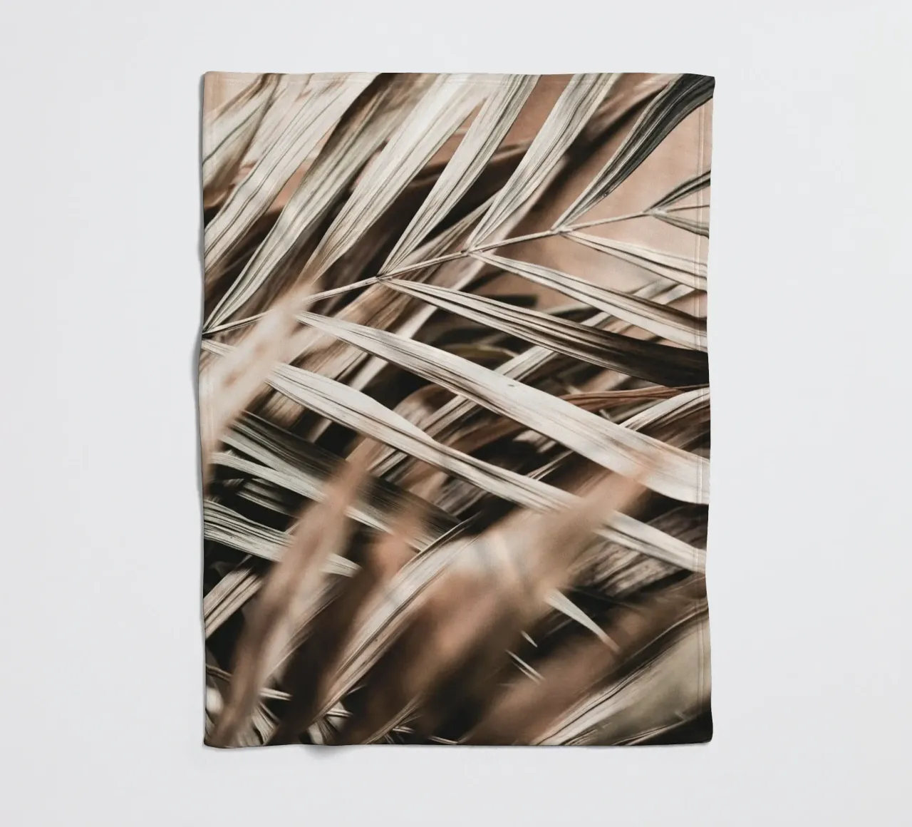 Foglie di palma secche - Design naturale boho coperta in pile da Whole©