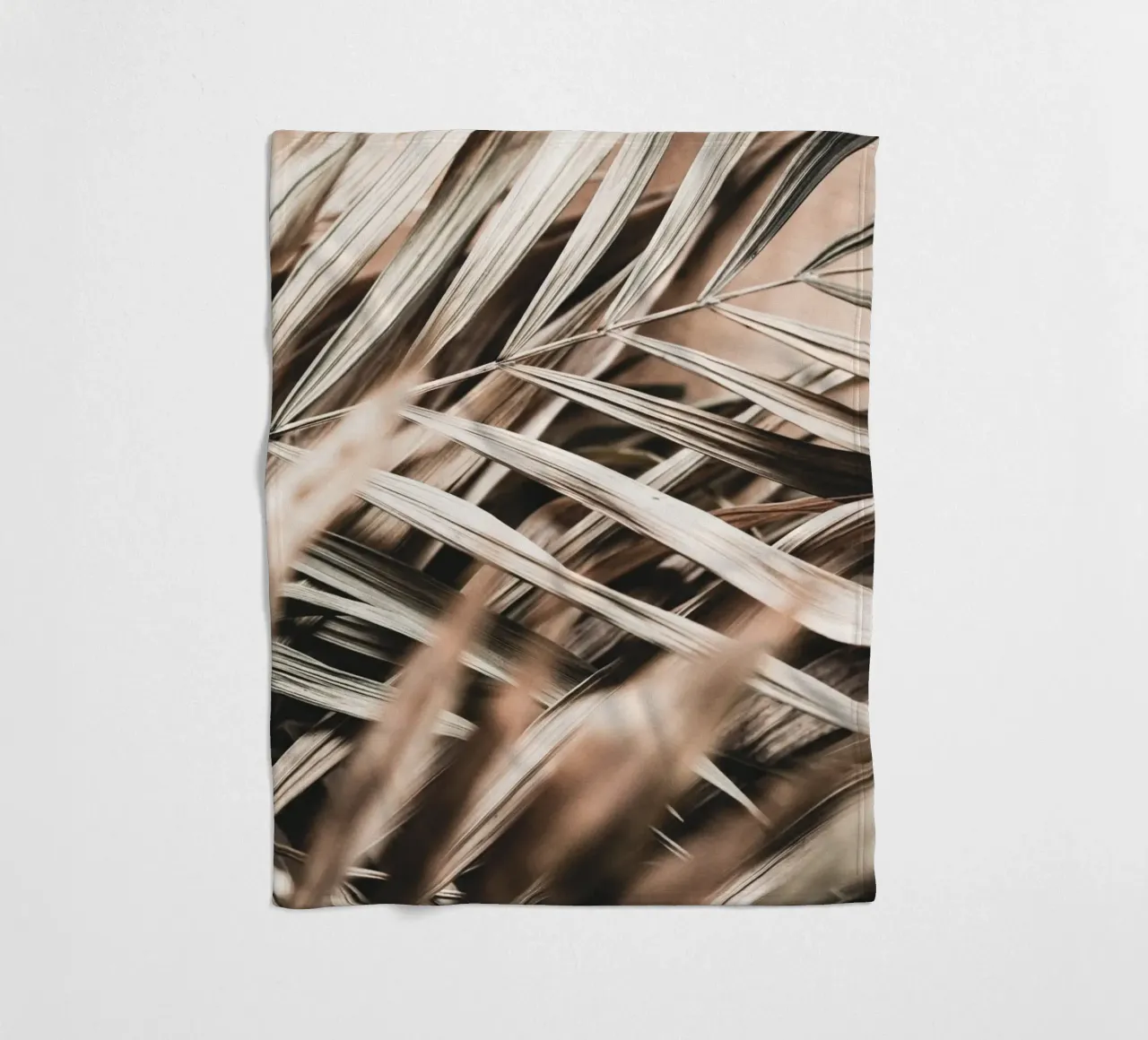 Foglie di palma secche - Design naturale boho coperta in pile da Whole©