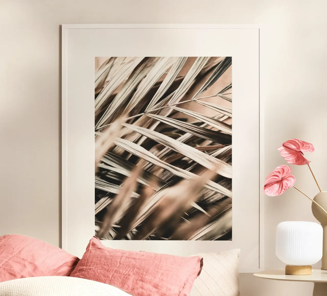 Getrocknete Palmblätter – Boho Natur Design Poster von Whole©