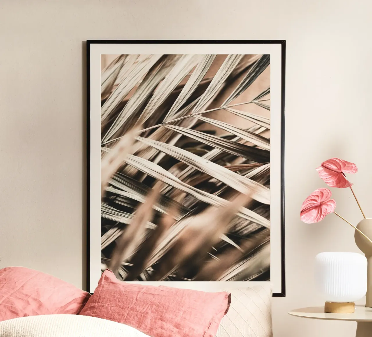 Getrocknete Palmblätter – Boho Natur Design Poster von Whole©