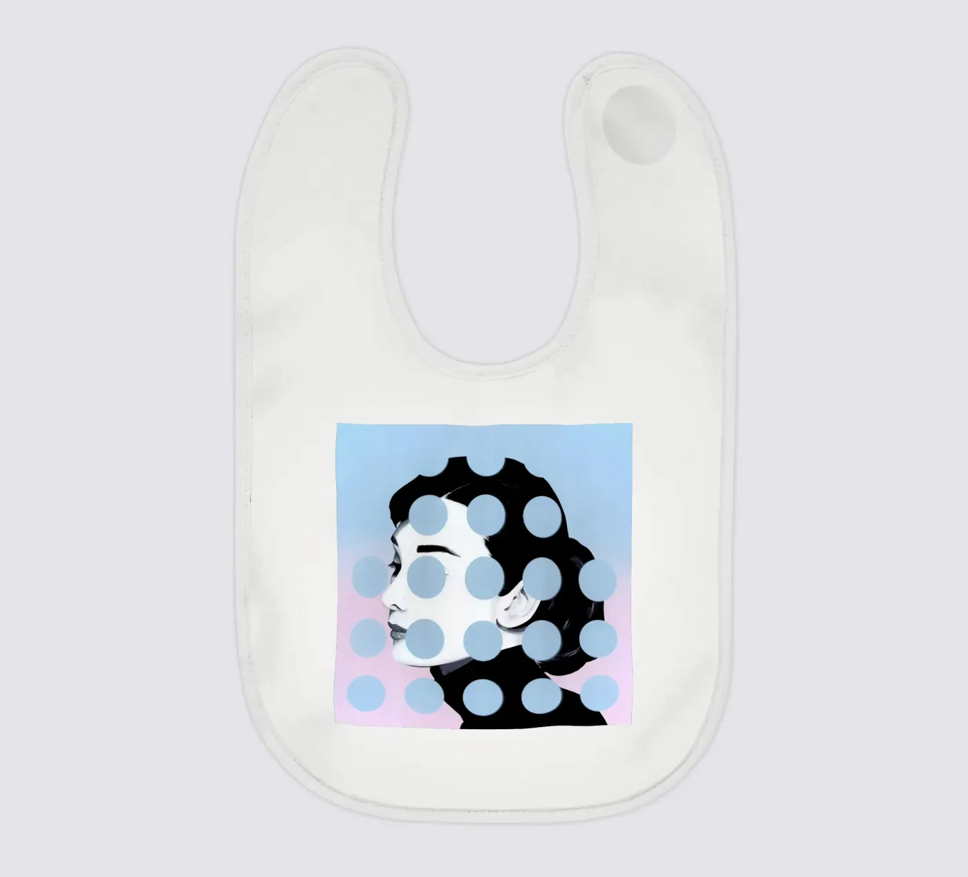 Audrey Dots baby bib by Famous When Dead