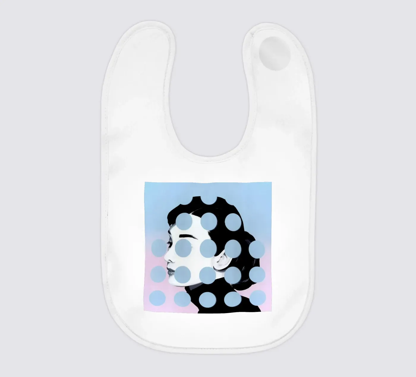 Audrey Dots baby bib by Famous When Dead