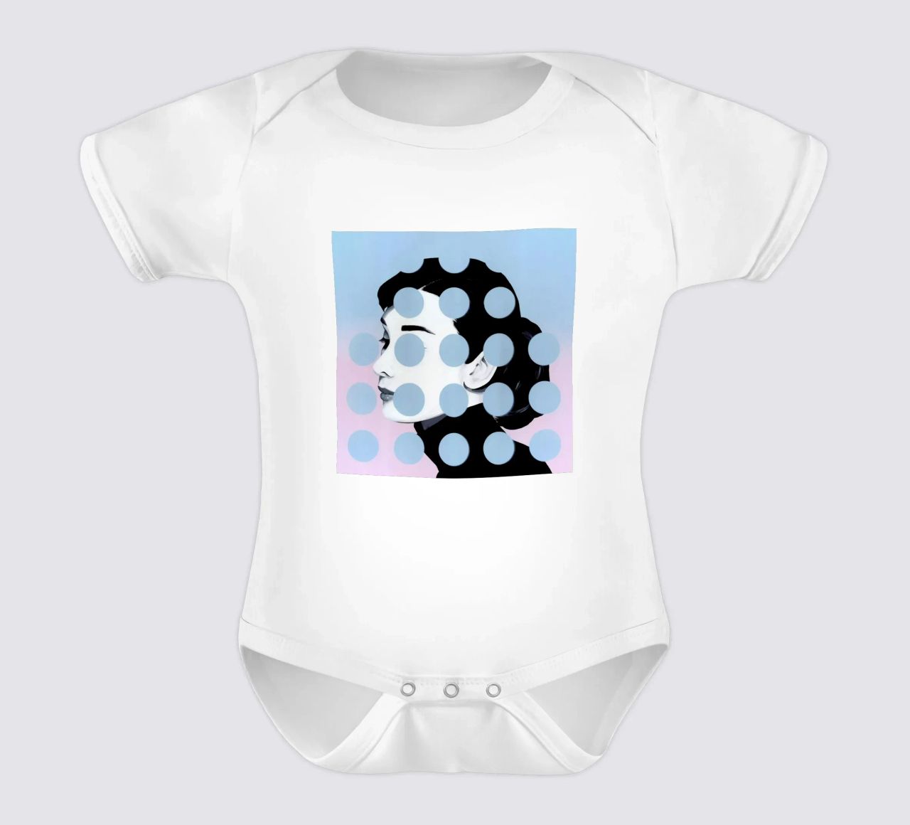 Audrey Dots Kurzarm Babybody von Famous When Dead