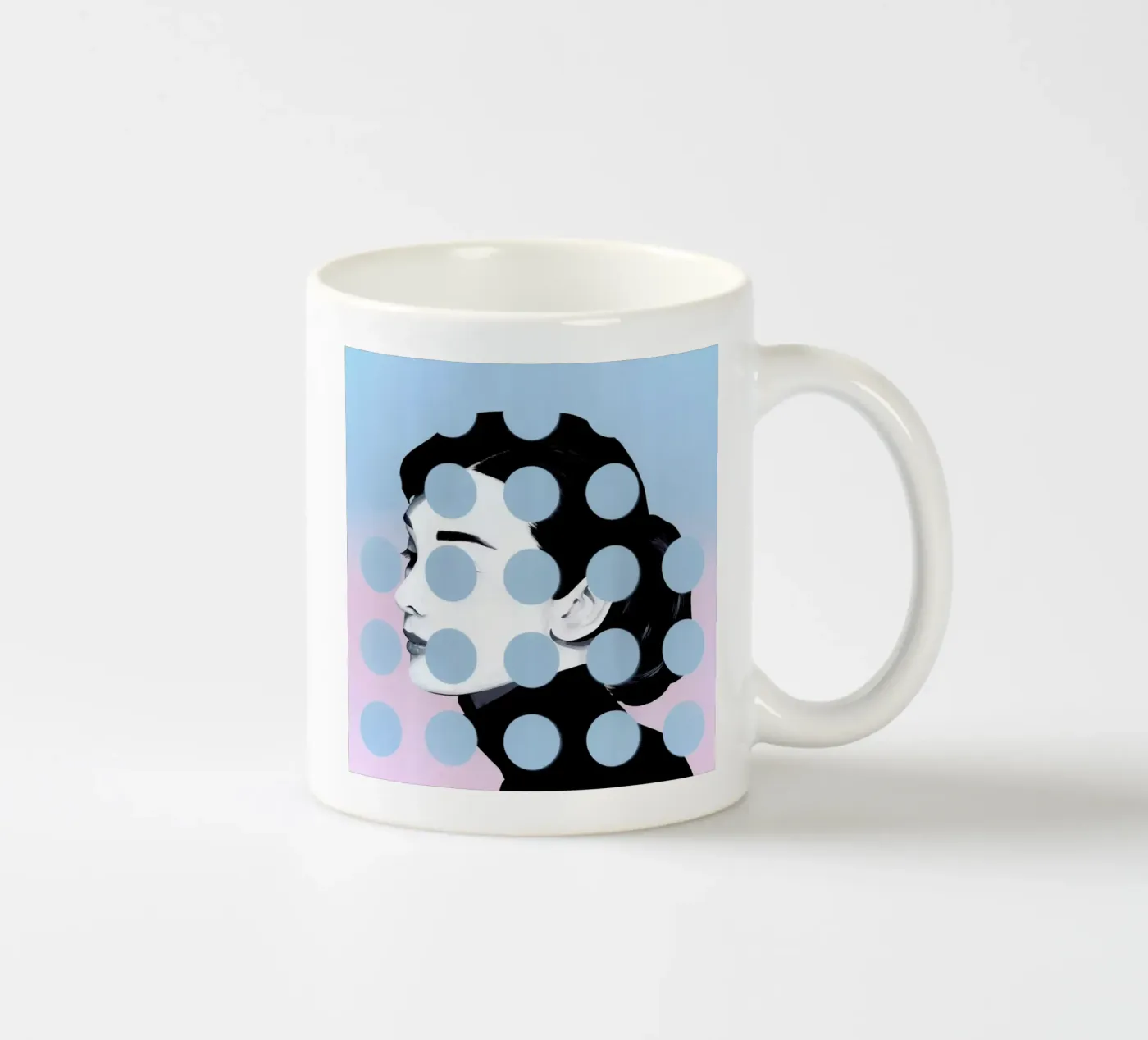 Audrey Dots ceramic mug by Famous When Dead