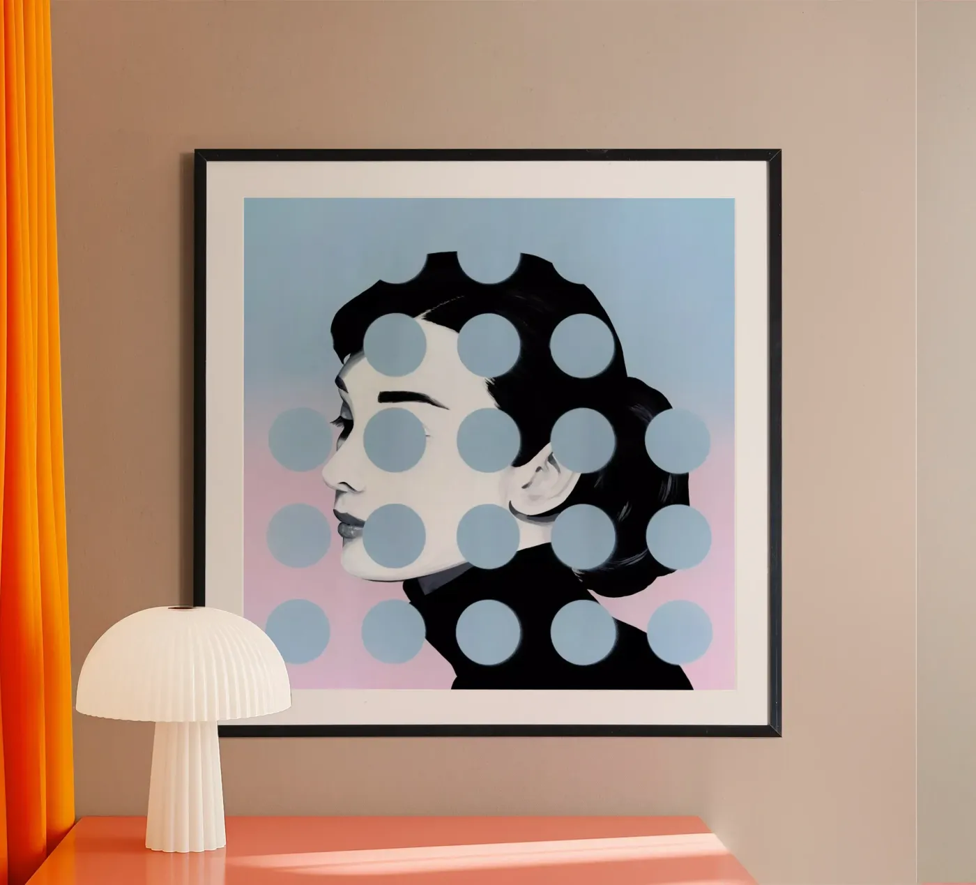 Audrey Dots poster van Famous When Dead
