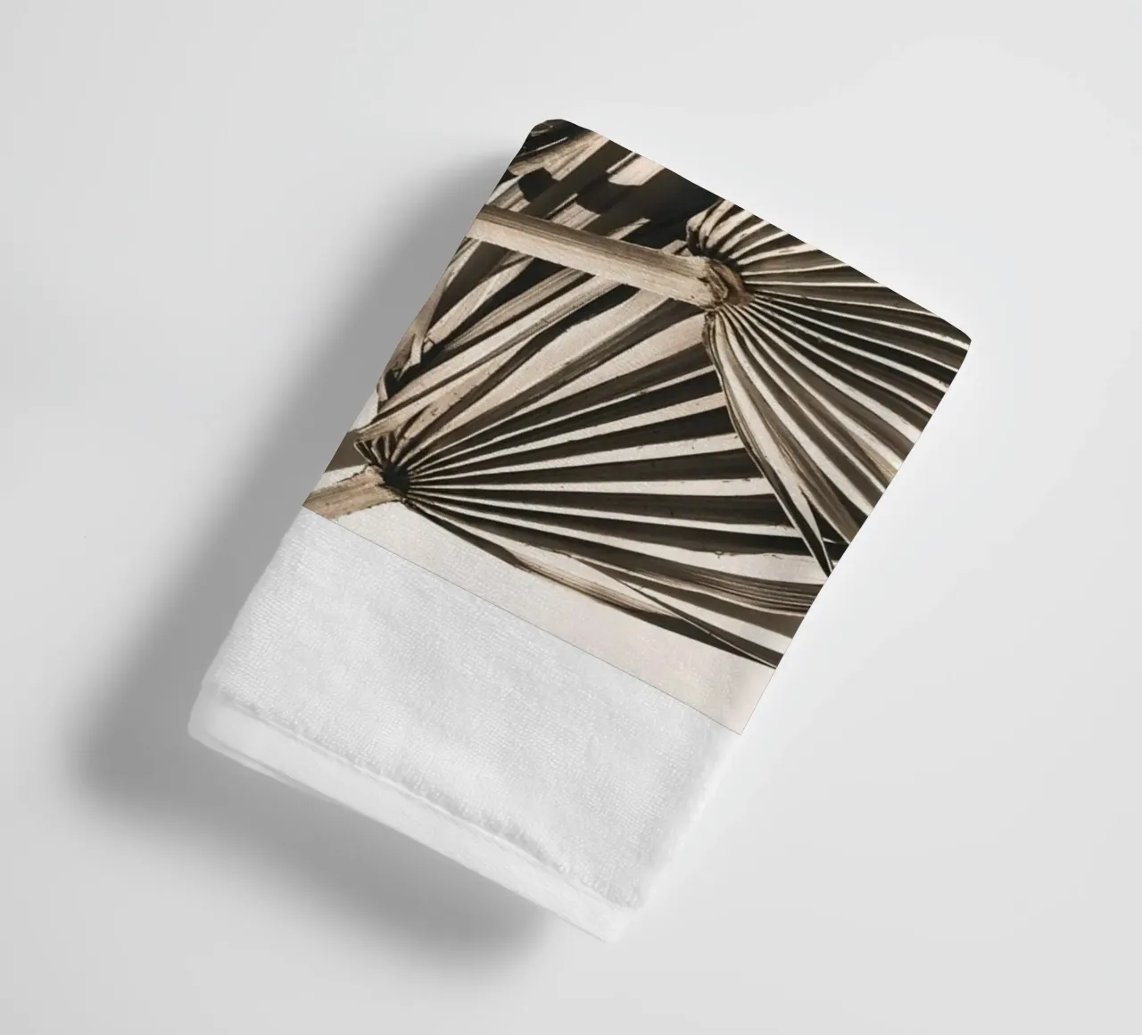 Exotic minimalism" - Palm leaf art motif towel by Whole©