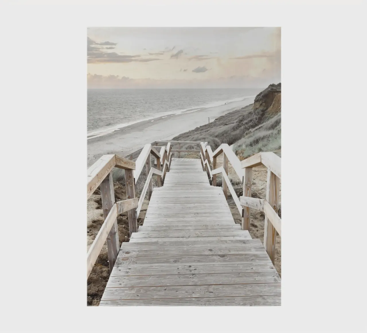 Vue sur la côte "Chemin en bois" - Design de plage apaisant carnet de notes de Whole©