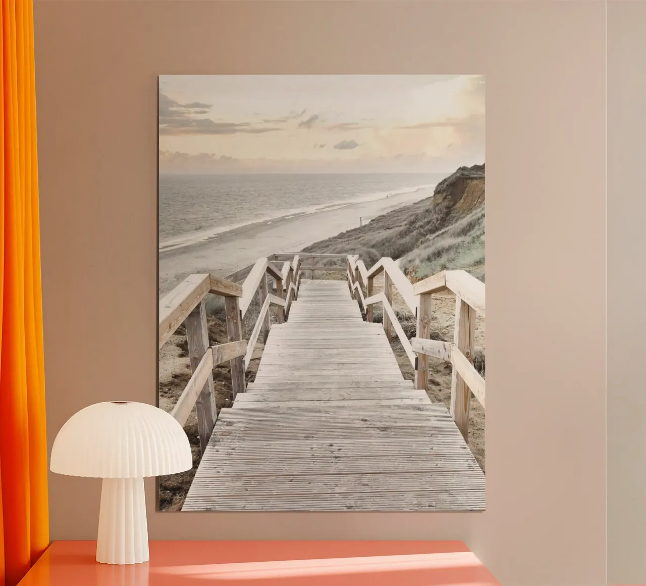 Coastal view "Holzweg" - Soothing beach design poster by Whole©