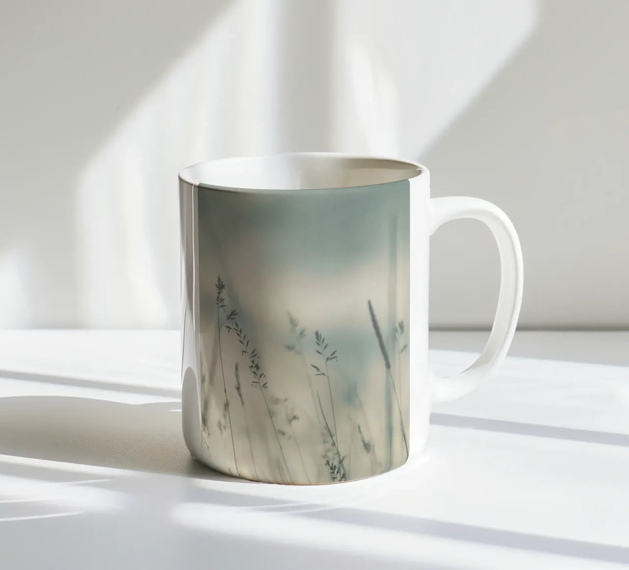 Grasses in the wind - Delicate natural atmosphere ceramic mug by Whole©