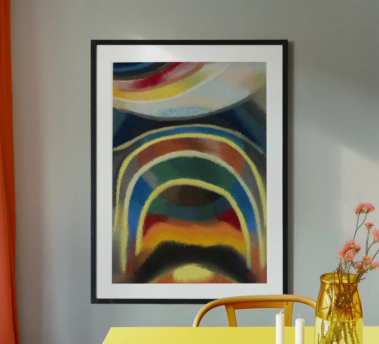 Otto Freundlich - Cerchi di luce (arcobaleno cosmico). 1922 poster con telaio in plastica da ARTOTHEK