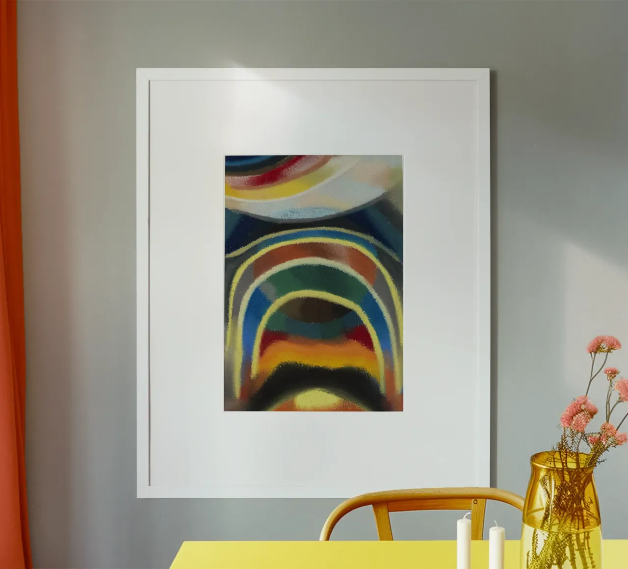 Otto Freundlich - Cerchi di luce (arcobaleno cosmico). 1922 poster con telaio in plastica da ARTOTHEK