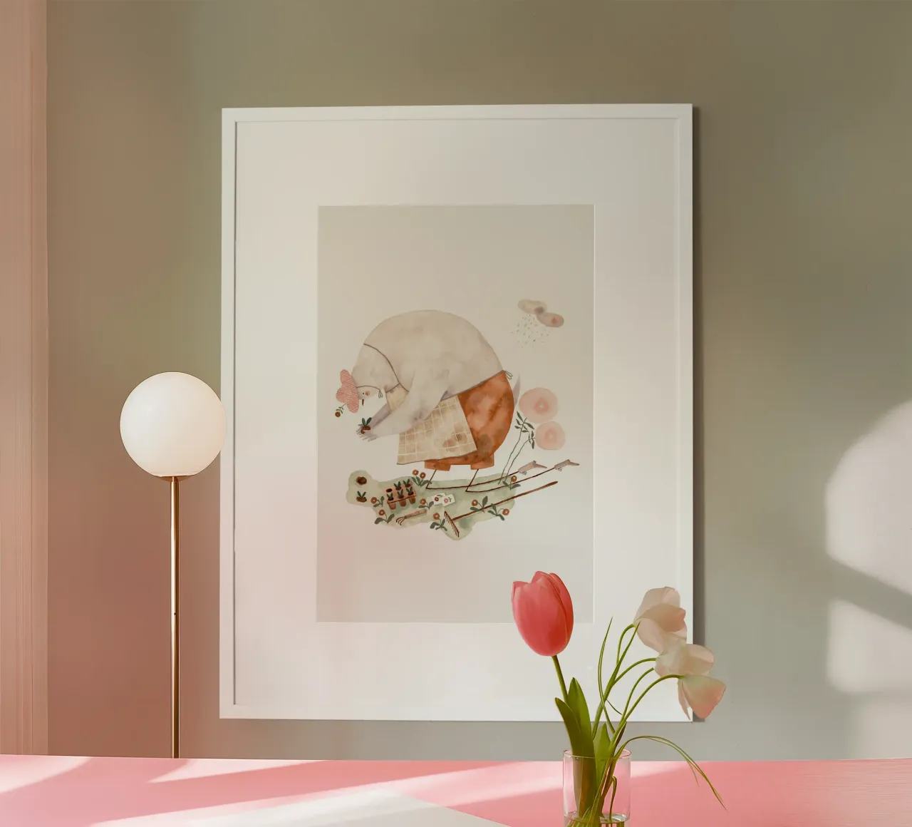 Claudia Voglhuber - Positivität pflanzen poster con telaio in legno da The Artcircle