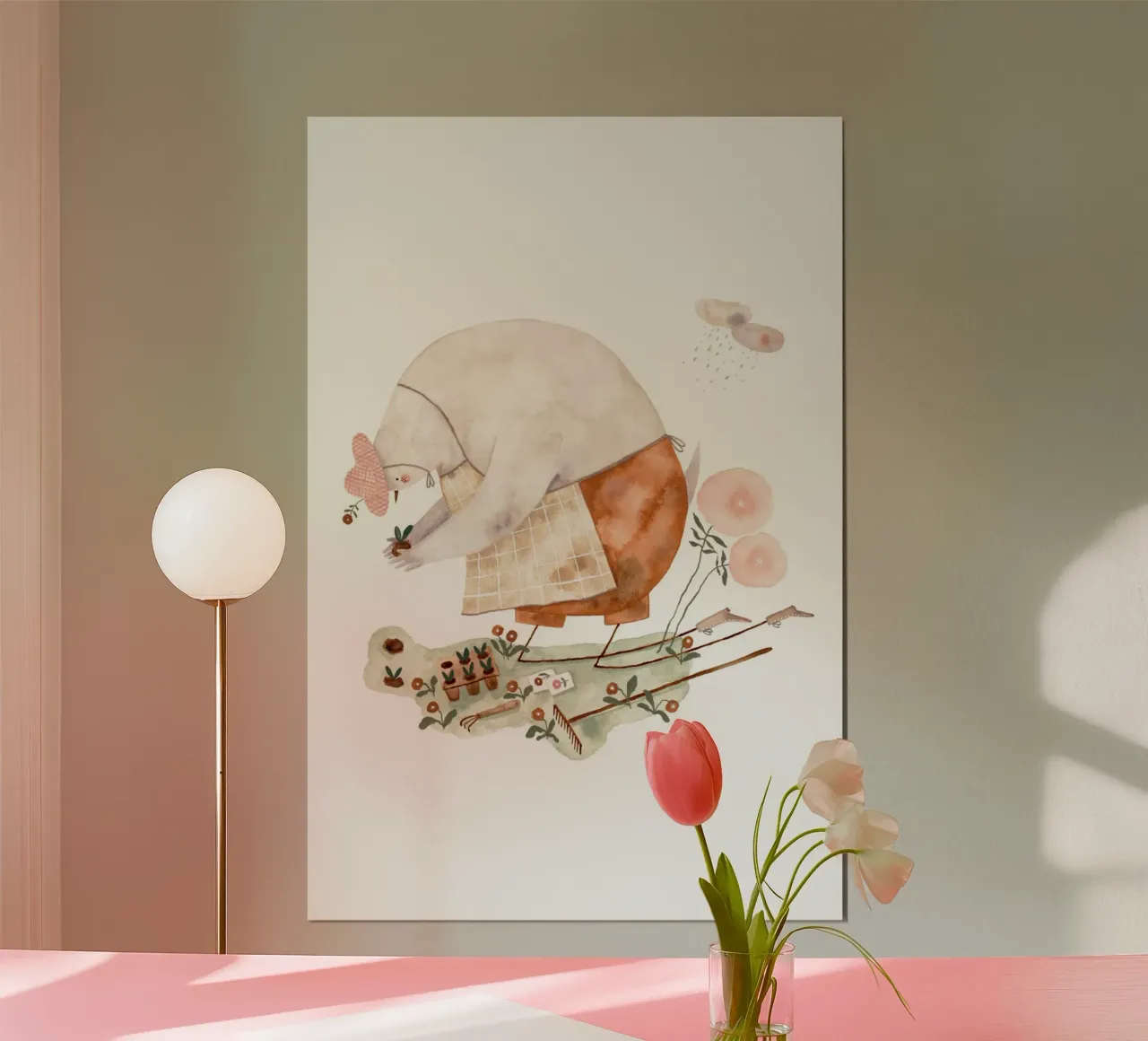 Claudia Voglhuber - Positivität pflanzen poster con telaio in legno da The Artcircle