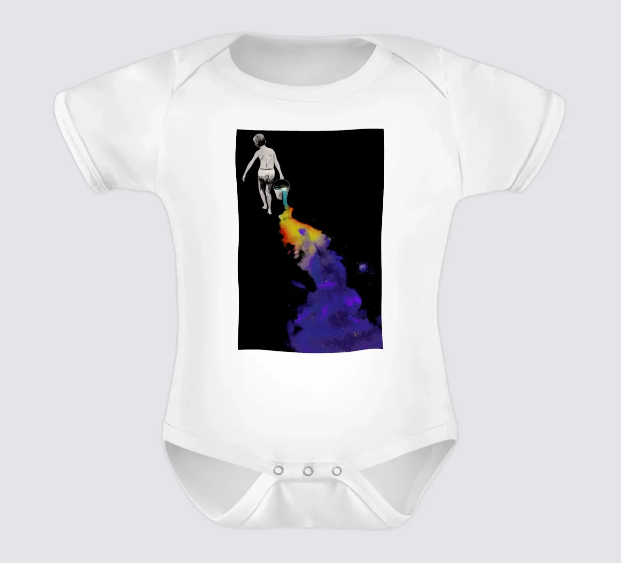 Building A Galaxy body neonato maniche corte da Matheus Lopes Castro